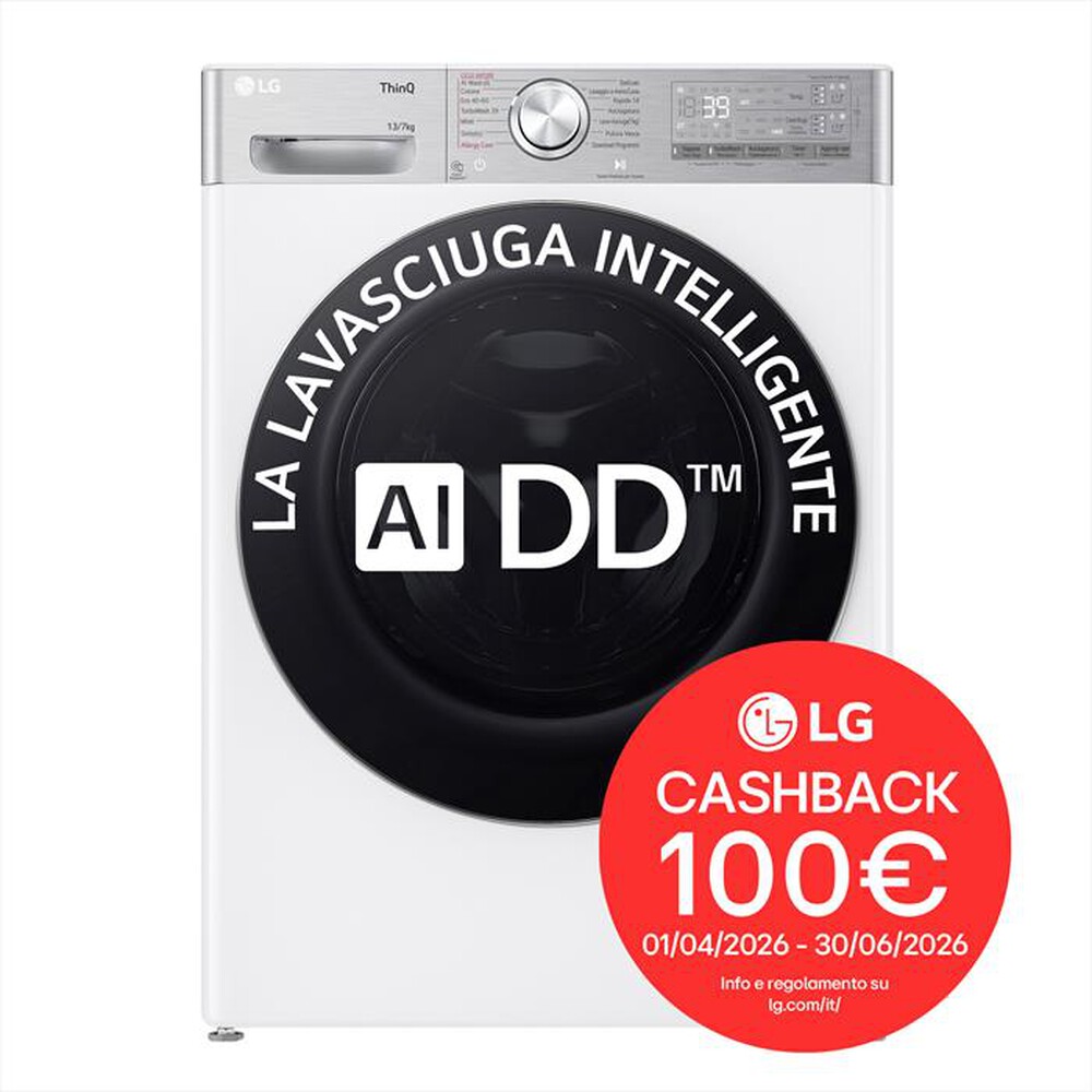 Immagine del prodotto LG - Lavasciuga D4R9513TPWC 13/7 Kg Classe A-Argento, Bianco