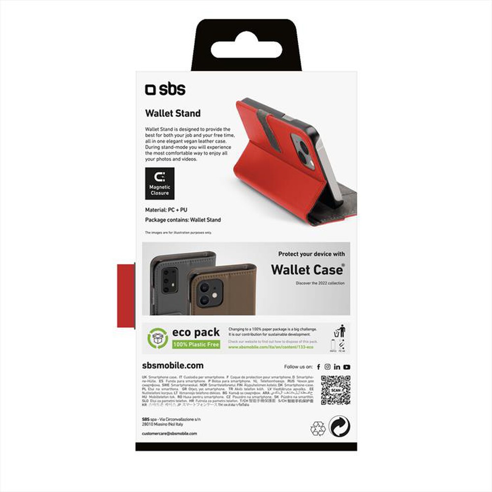 "SBS - Cover TEBKWALIP1461R per iPhone 14-Rosso"