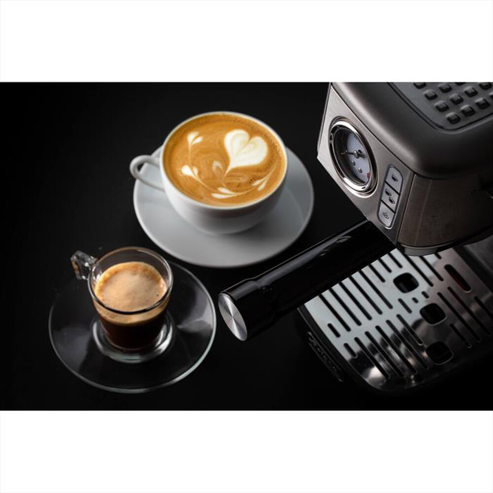 "ARIETE - 1381 Macchina da caffè espresso con manometro-Silver"