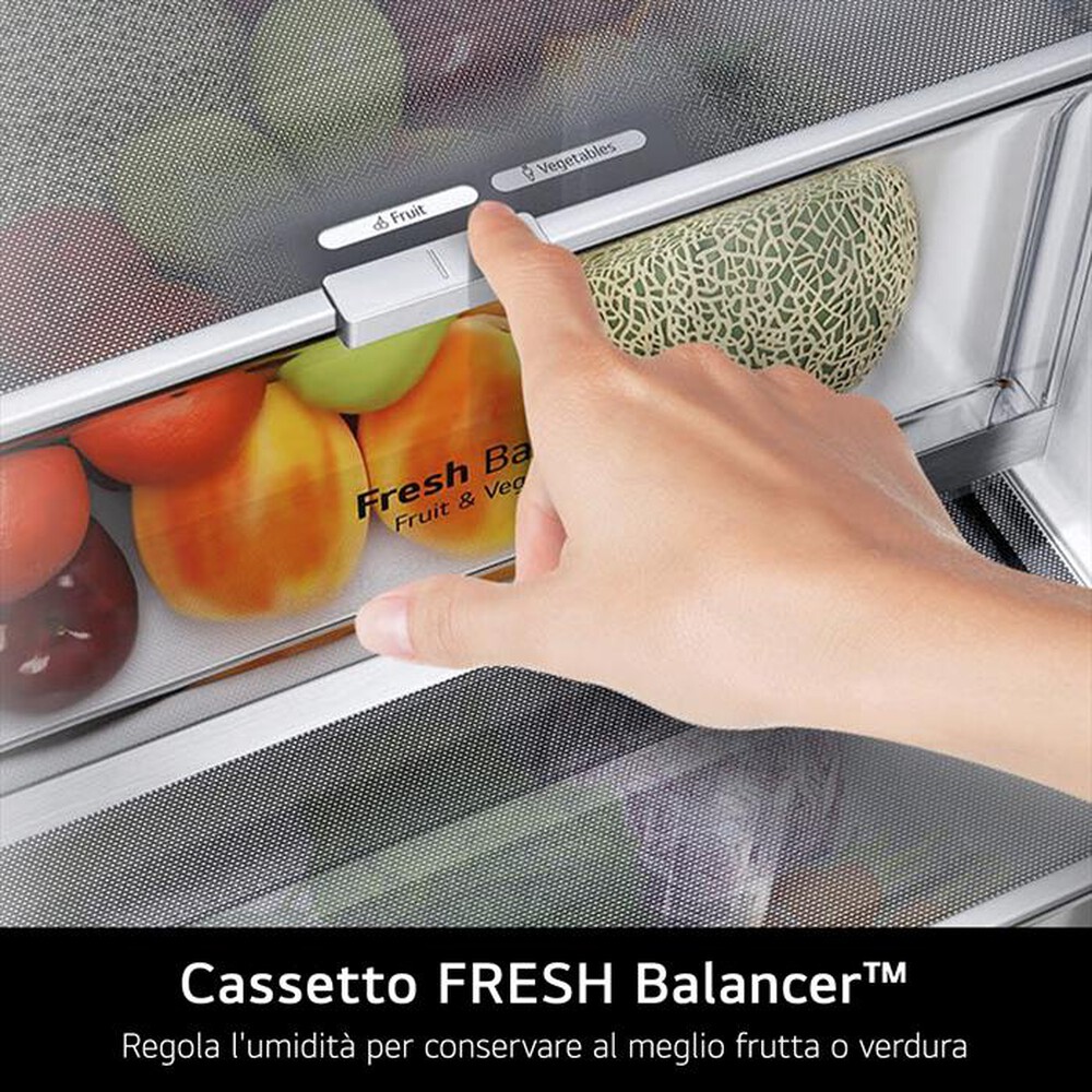 "LG - Frigorifero combinato GBB567PZCMB Classe E 500lt-Stainless steel"