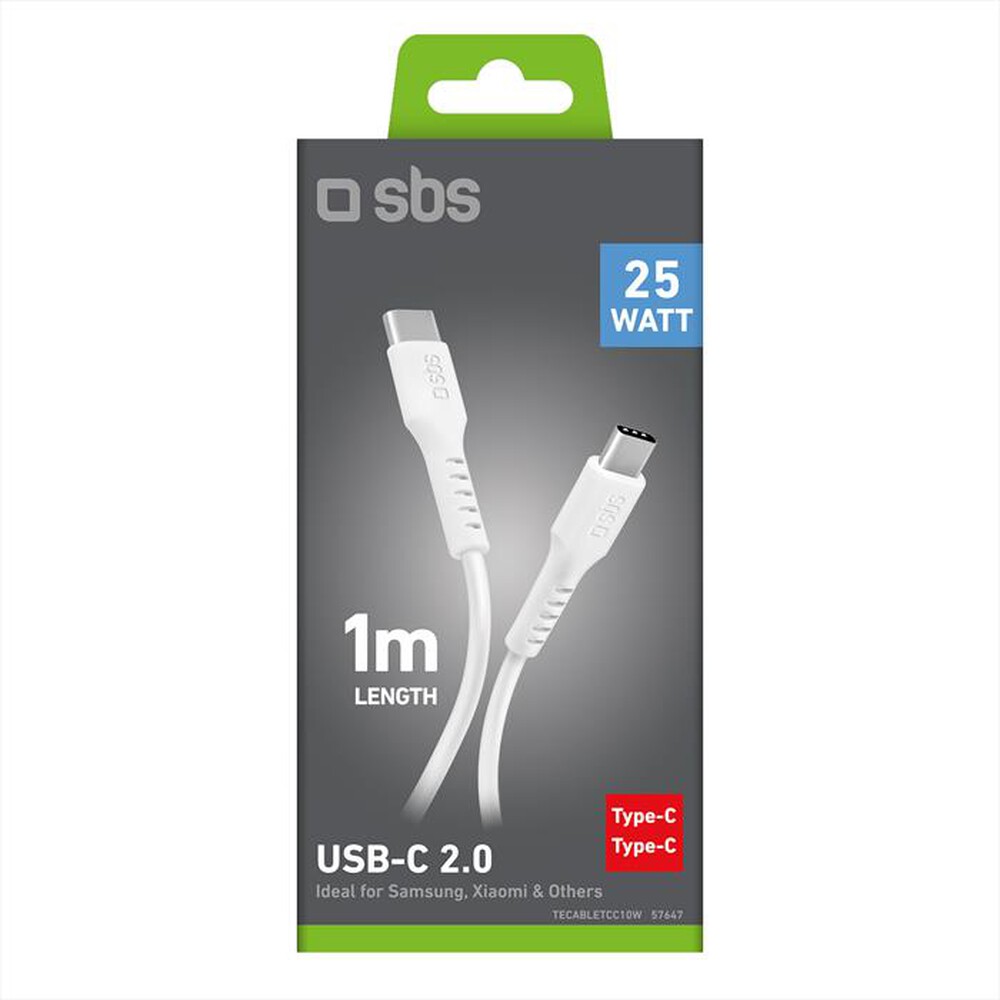 Immagine del prodotto SBS - Cavo USB-C a USB-C TECABLETCC10W-Bianco