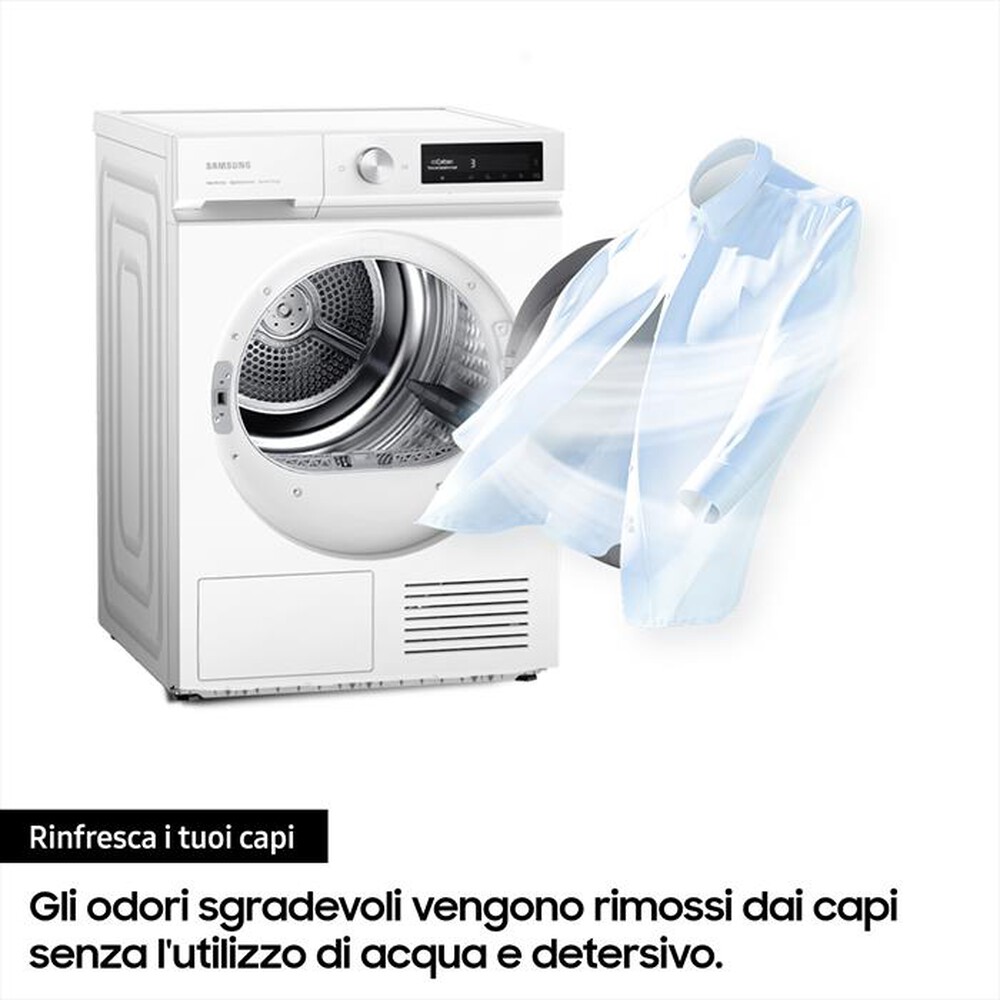 "SAMSUNG - Asciugatrice DV90BB5245AES3 9 Kg Classe A+++-bianco oblò black"