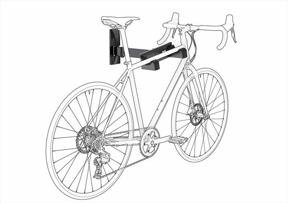 "MELICONI - SUPPORTO CON BRACCIO BICI-Acciaio di colore nero con pro"