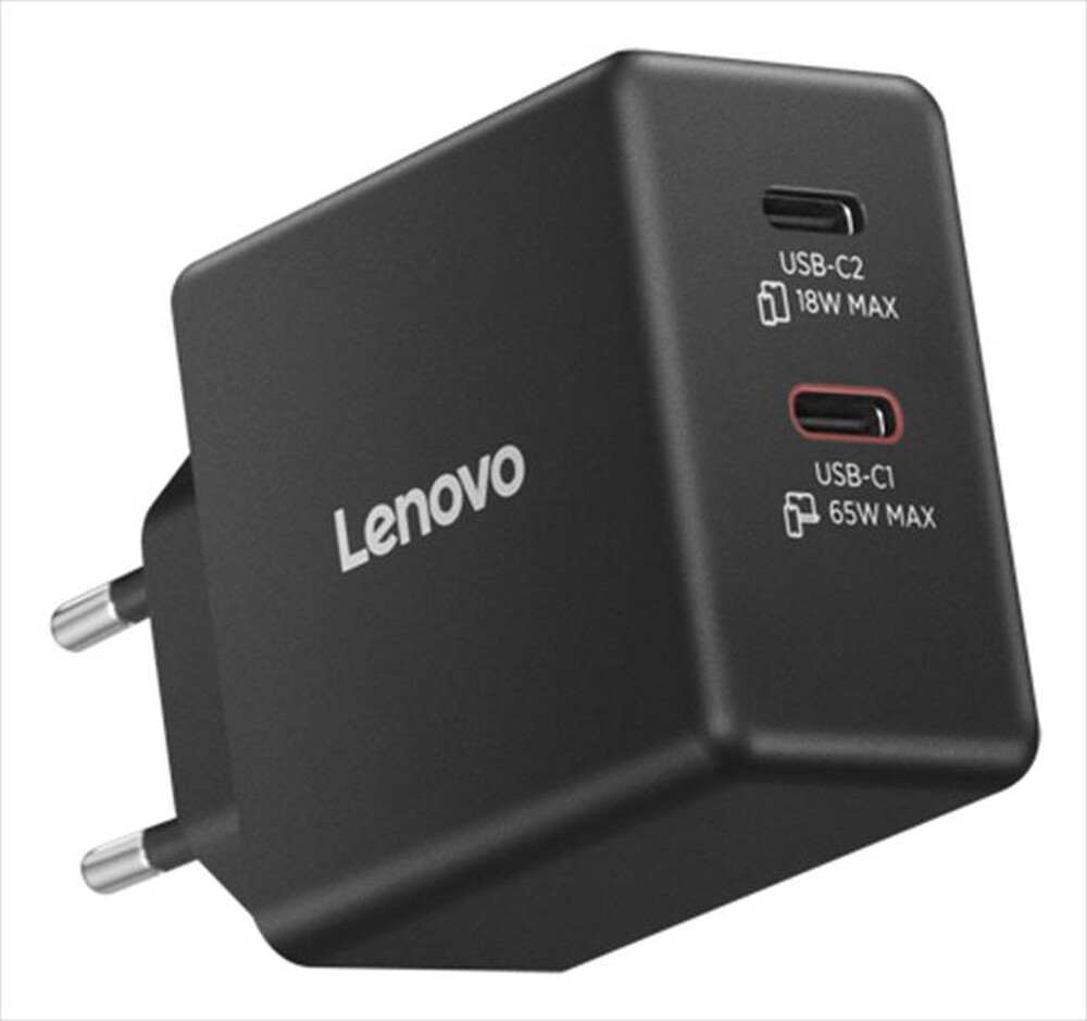 Immagine del prodotto LENOVO - Caricabatterie DUAL USB-C 65W GAN-NERO