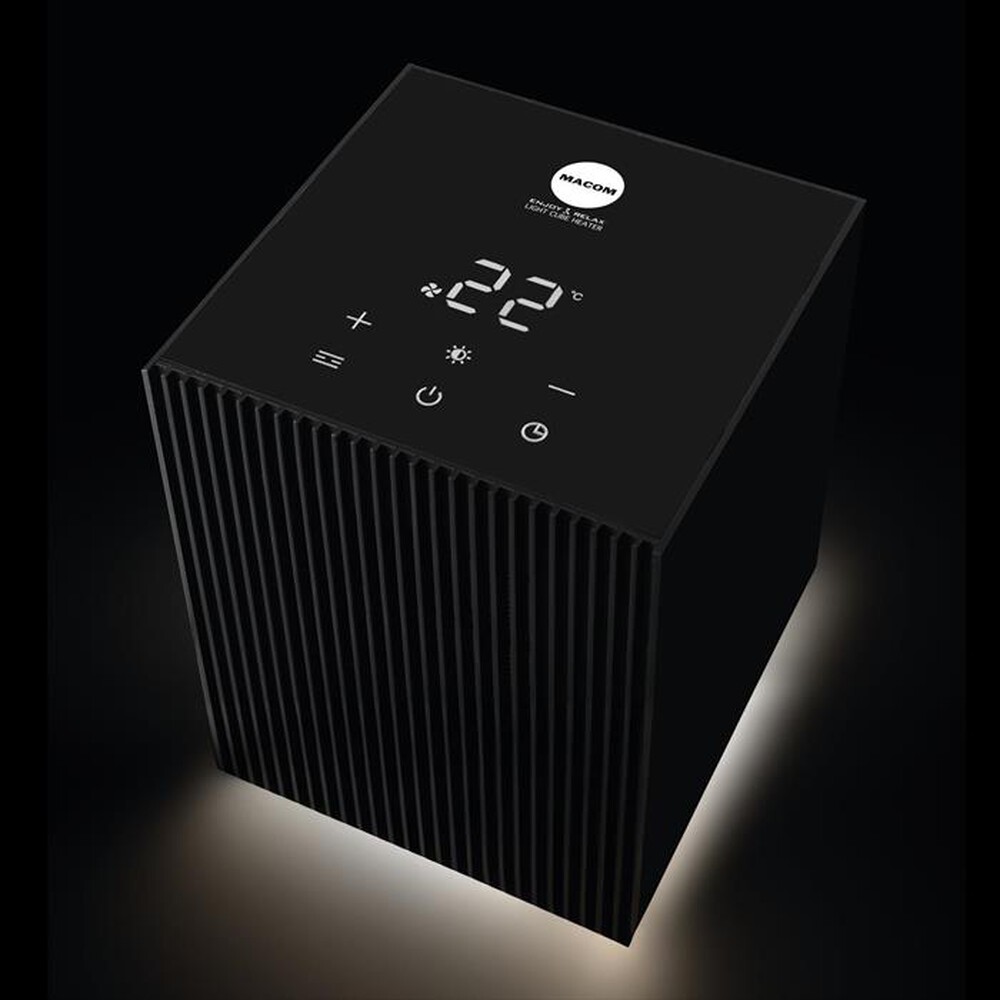 "MACOM - Termoventilatore LIGHT CUBE HEATER-Nero"