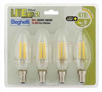 BEGHELLI - LITEFILED2 OL 4W 470L E14 2.7K