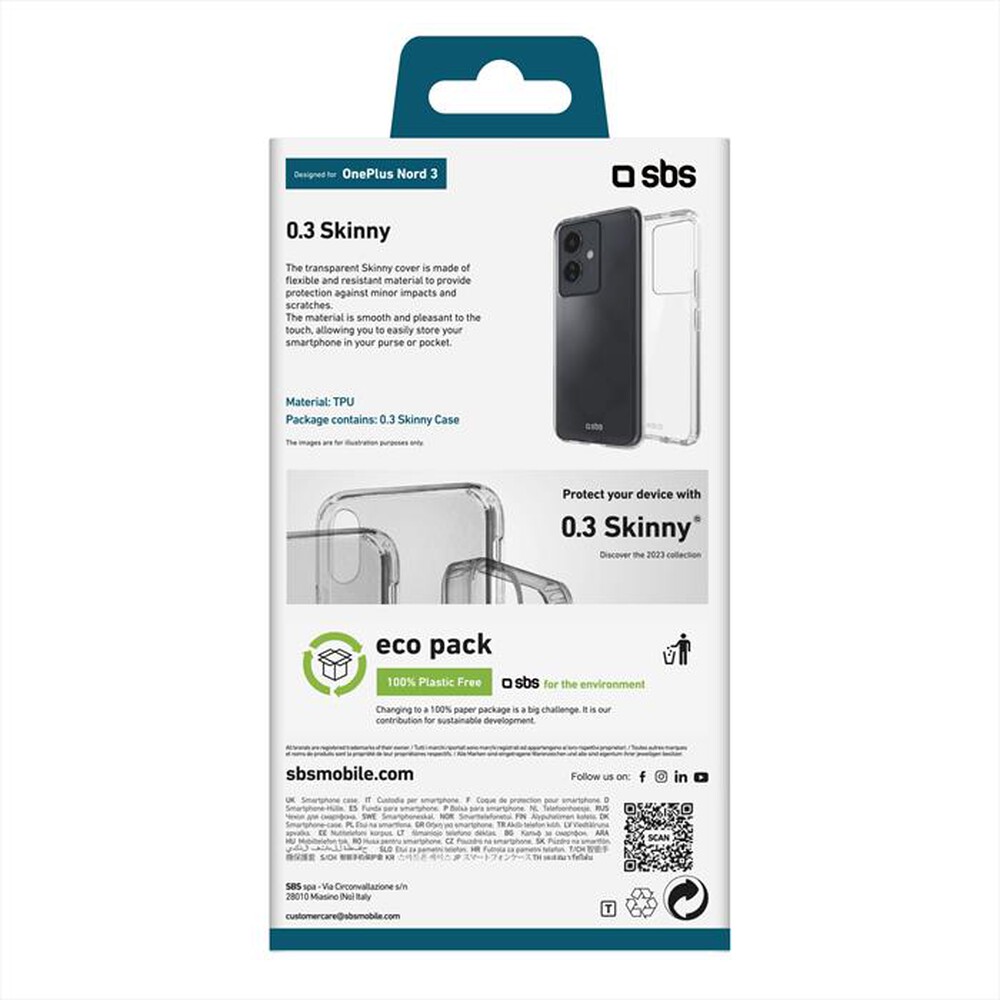 Immagine del prodotto SBS - Cover Skinny OnePlus Nord 3 TESKINONPN3T-Trasparente