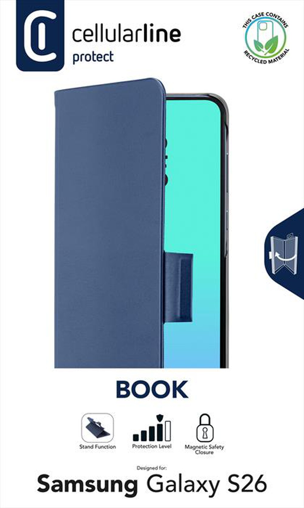 Immagine del prodotto CELLULARLINE - Custodia a libro per GALAXY S26-Blu