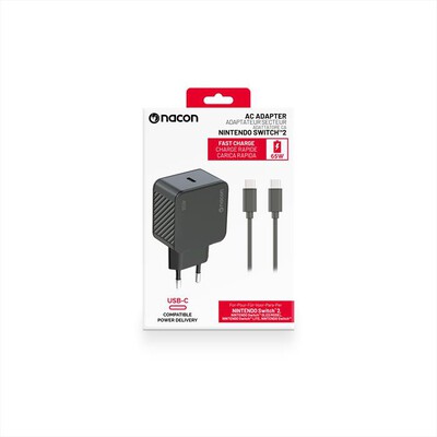 NACON - ADATTATORE AC SWITCH 2 E TUTTE, 65W, SWITCH 2-Nero
