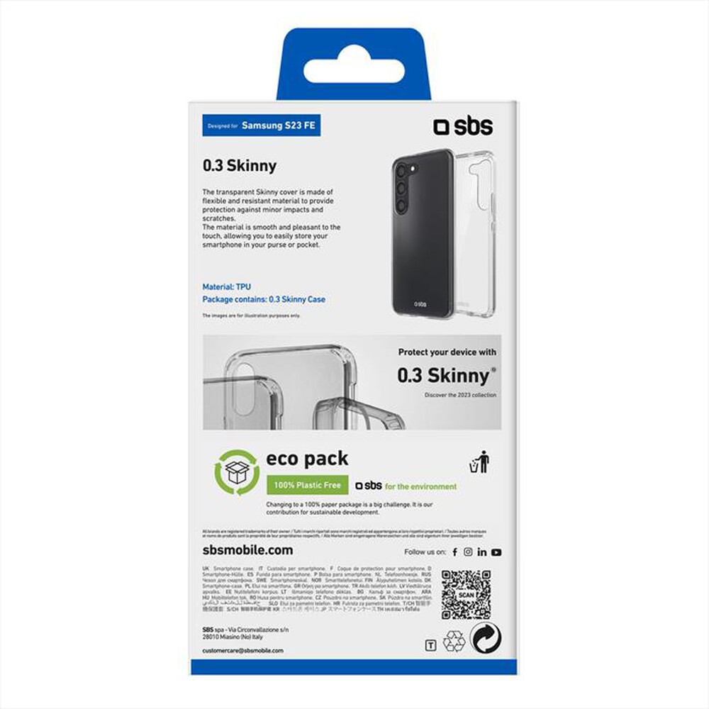 Immagine del prodotto SBS - Cover skinny TESKINSAS23FET per Samsung S23 FE-Trasparente