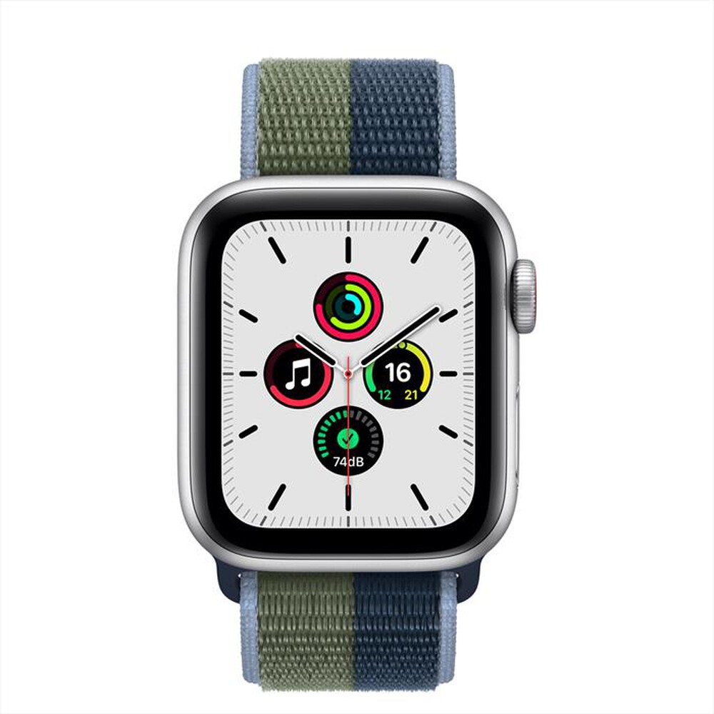 "APPLE - Watch SE GPS+Cellular 40mm Alluminio Argento-Sport LoopAzzurro/VerdeMuschio"