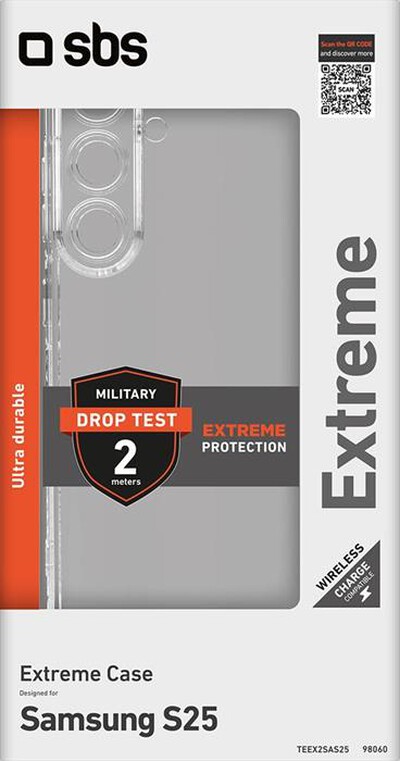 SBS - Cover TEEX2SAS25 per Samsung Galaxy S25-Trasparente