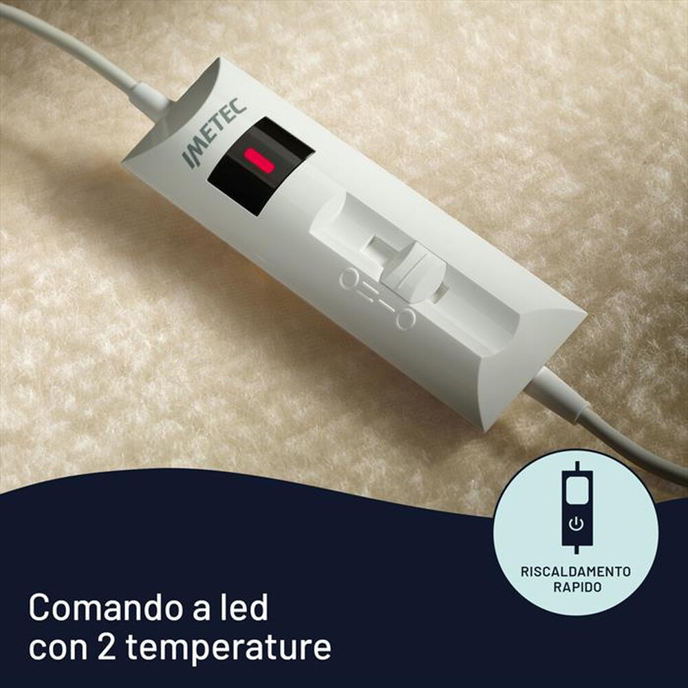 "IMETEC - COMFORT 2T 50% LANA E MERINO 150X80-bianco"