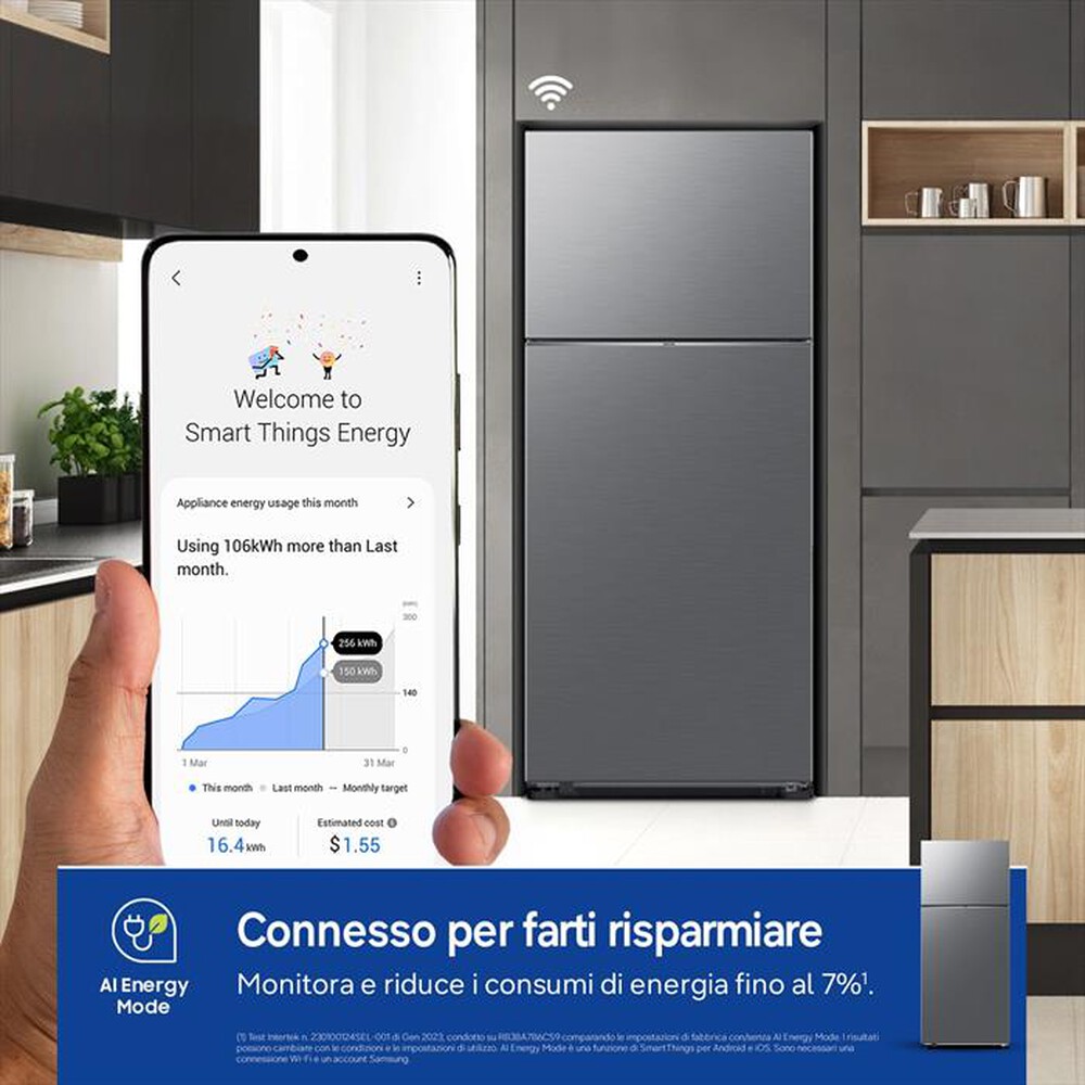 Immagine del prodotto SAMSUNG - Frigorifero 2 porte RT53DG7A14S9EF Classe E 530 lt-Metal Inox