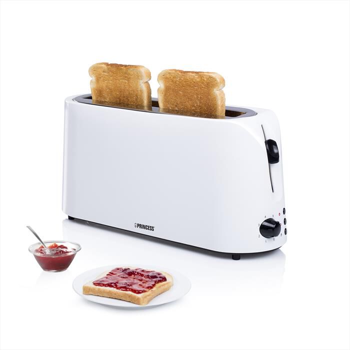 Tostapane Princess 142353 A Fessura Lunga – 6 Livelli Di Doratura, Acciaio Inox 1000W, Con Funzione Scongelamento E Griglia Per Panini