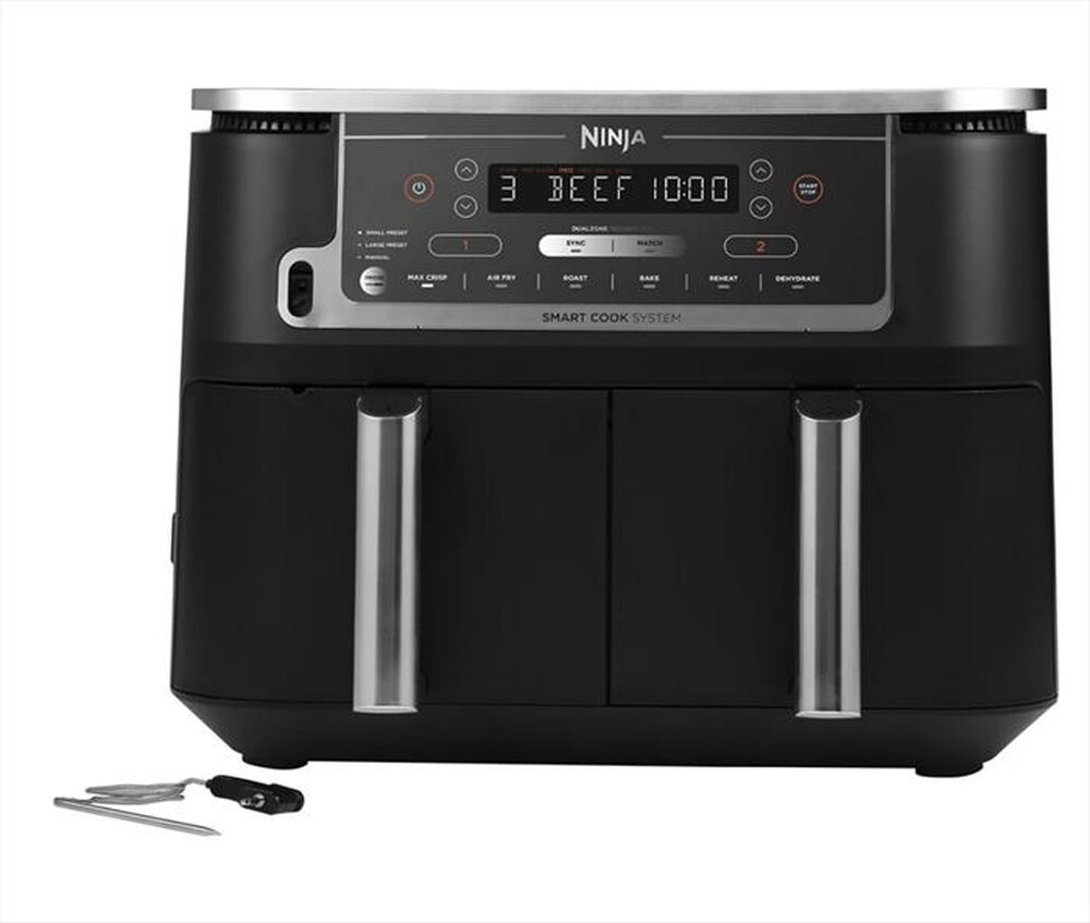 "NINJA - Friggitrice ad aria DUAL ZONE MAXPRO DA 9,5L-nero"