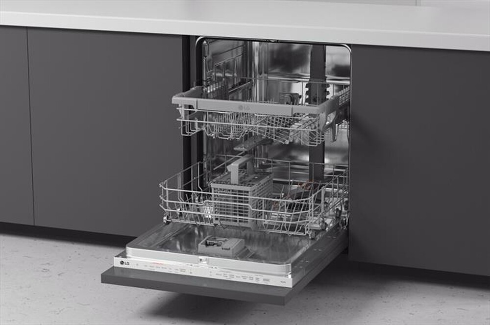 "LG - Lavastoviglie QUADWASH DB242TX Classe D 14 coperti-Acciaio inossidabile"