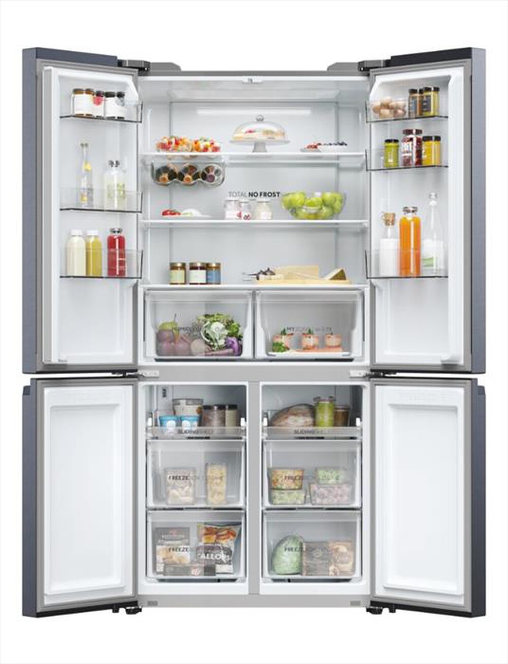 "HAIER - Frigorifero 4 porte HCR5919ENMB Classe E 528 lt-Nero"