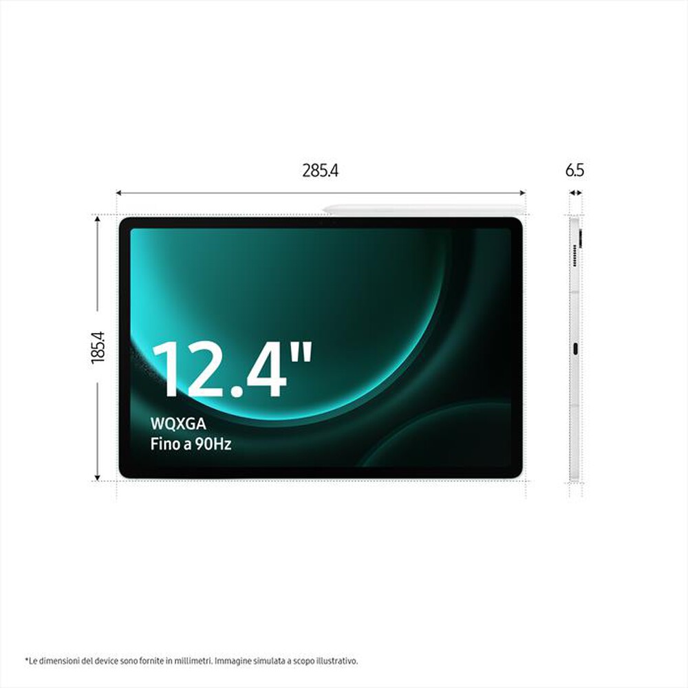 "SAMSUNG - Galaxy Tab S9 FE+ 8+128GB Wi-Fi-Gray"