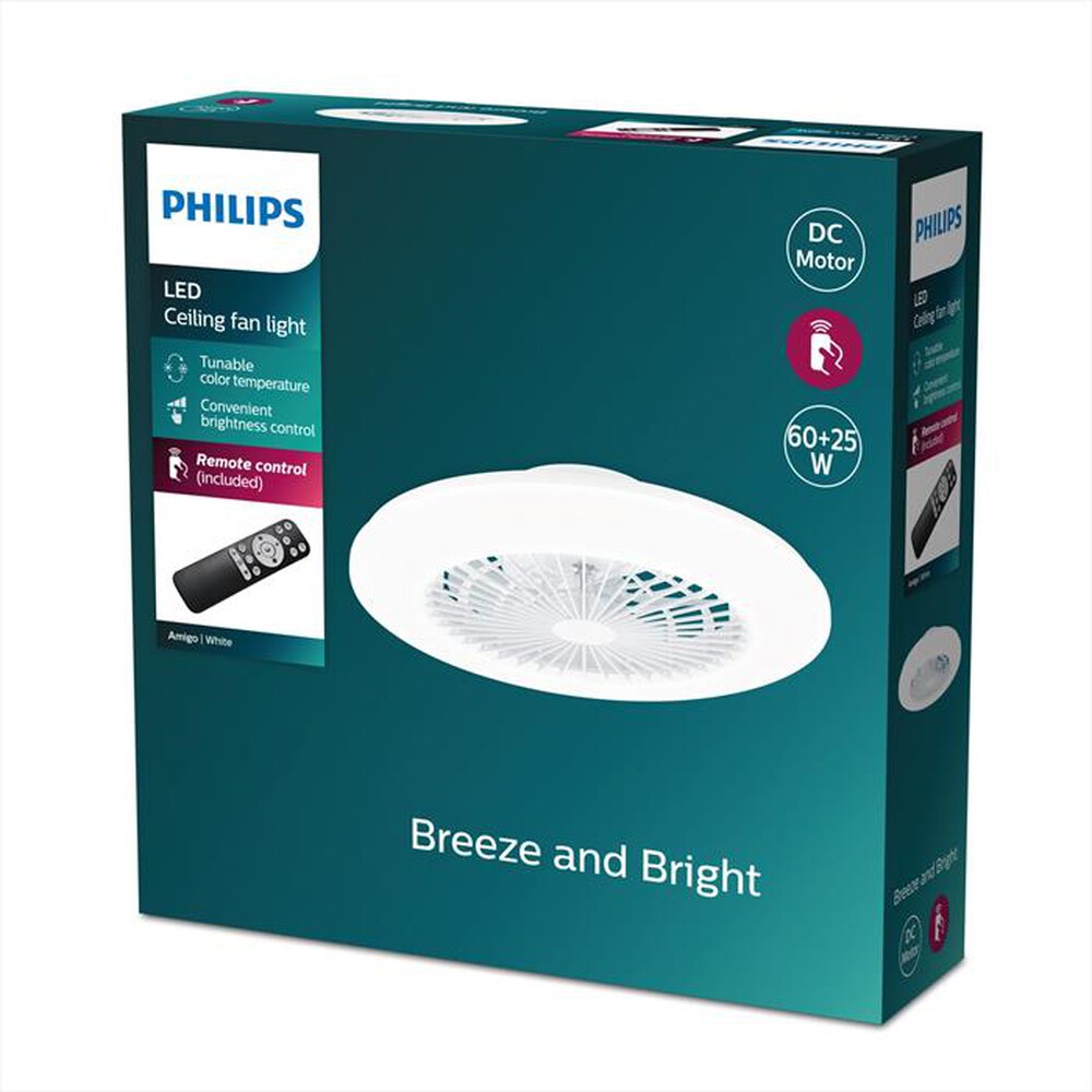 Immagine del prodotto PHILIPS - PLAFONIERA CON VENTILATORE AMIGO 60+25 W-Bianco