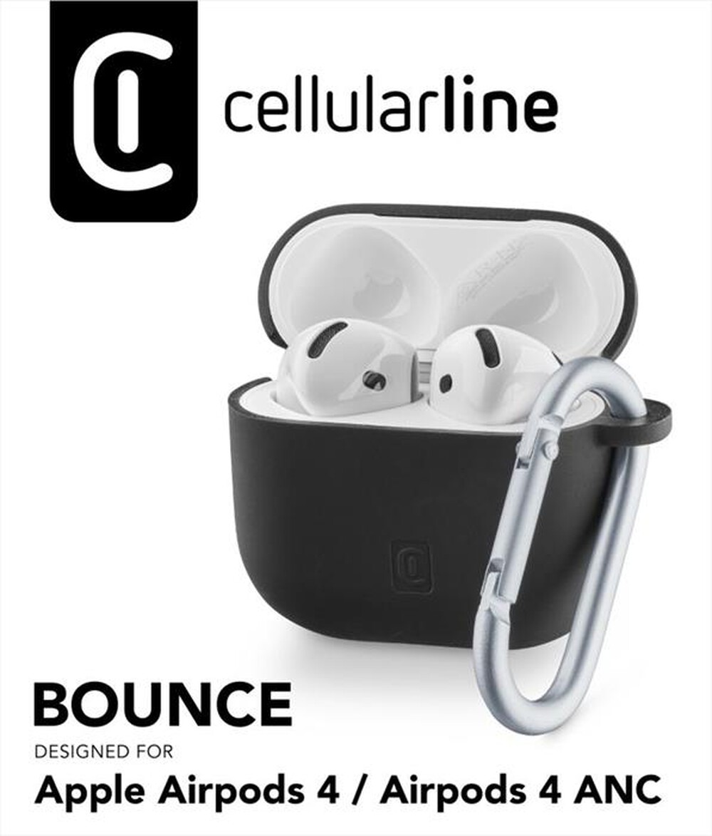 "CELLULARLINE - Custodia BOUNCE - AIRPODS 4/4 ANC-Black"