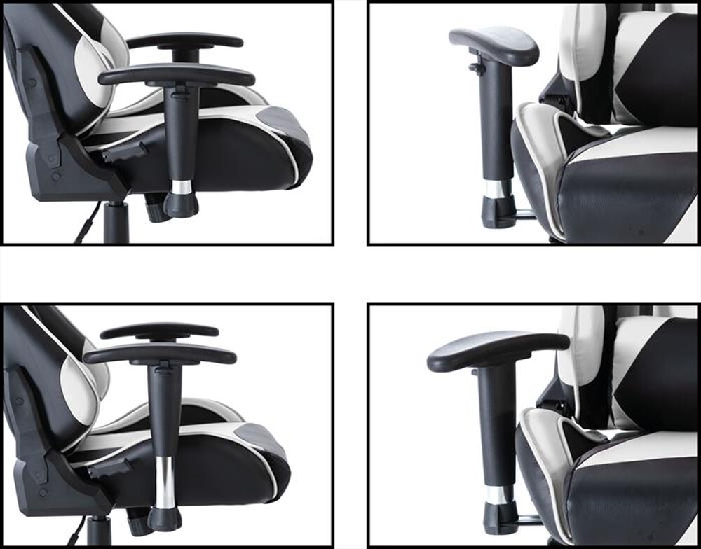 "MOMODESIGN - Sedia gaming MD-GC005A-KW CHAIR GAMING-WHITE/BLACK"