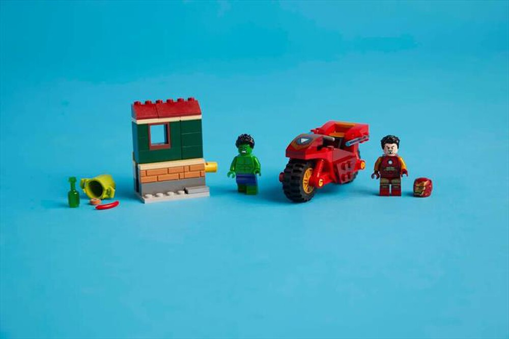 "LEGO - Iron Man con moto e The Hulk - 76287-Multicolore"