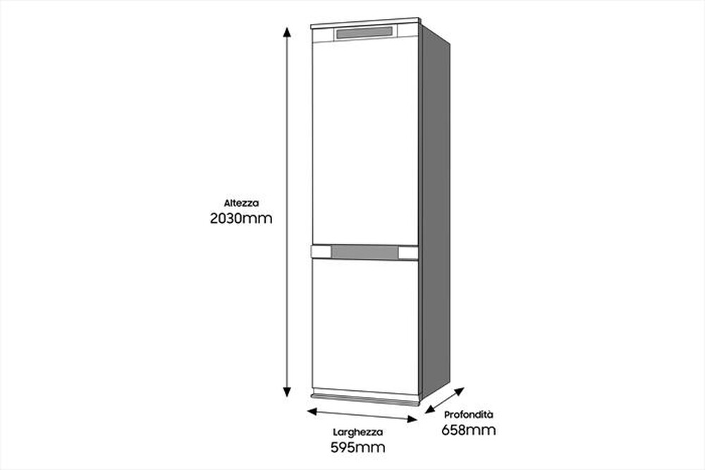 "SAMSUNG - Frigorifero combinato RB38A7B6DCE/EF BESPOKE-COTTA BEIGE"