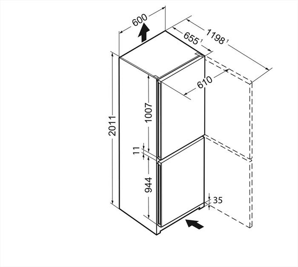 Immagine del prodotto LIEBHERR - Frigorifero combinato CNEL 4713-23 Classe E 362lt-Acciaio