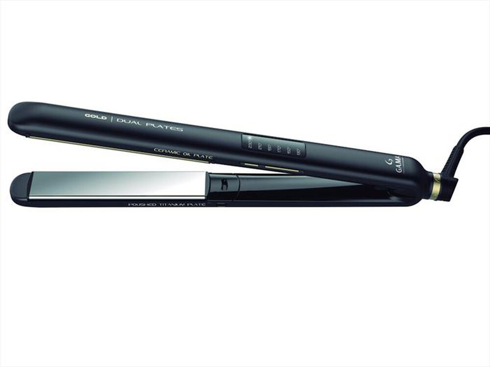"GAMA - Piastra per capelli GOLD LED DUAL PLATES"