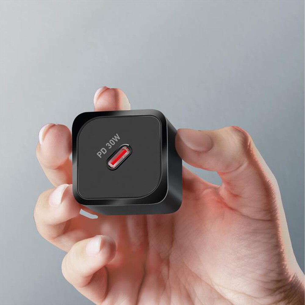 "SBS - Carica batterie TETRGAN1C30W-Nero"