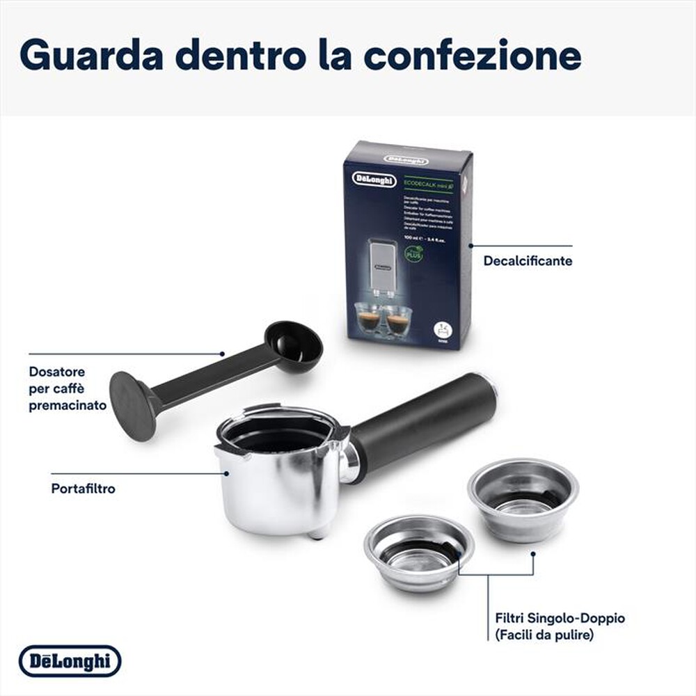 "DE LONGHI - DEDICA EC685.R MACCHINA DA CAFFÈ MANUALE-Rosso"