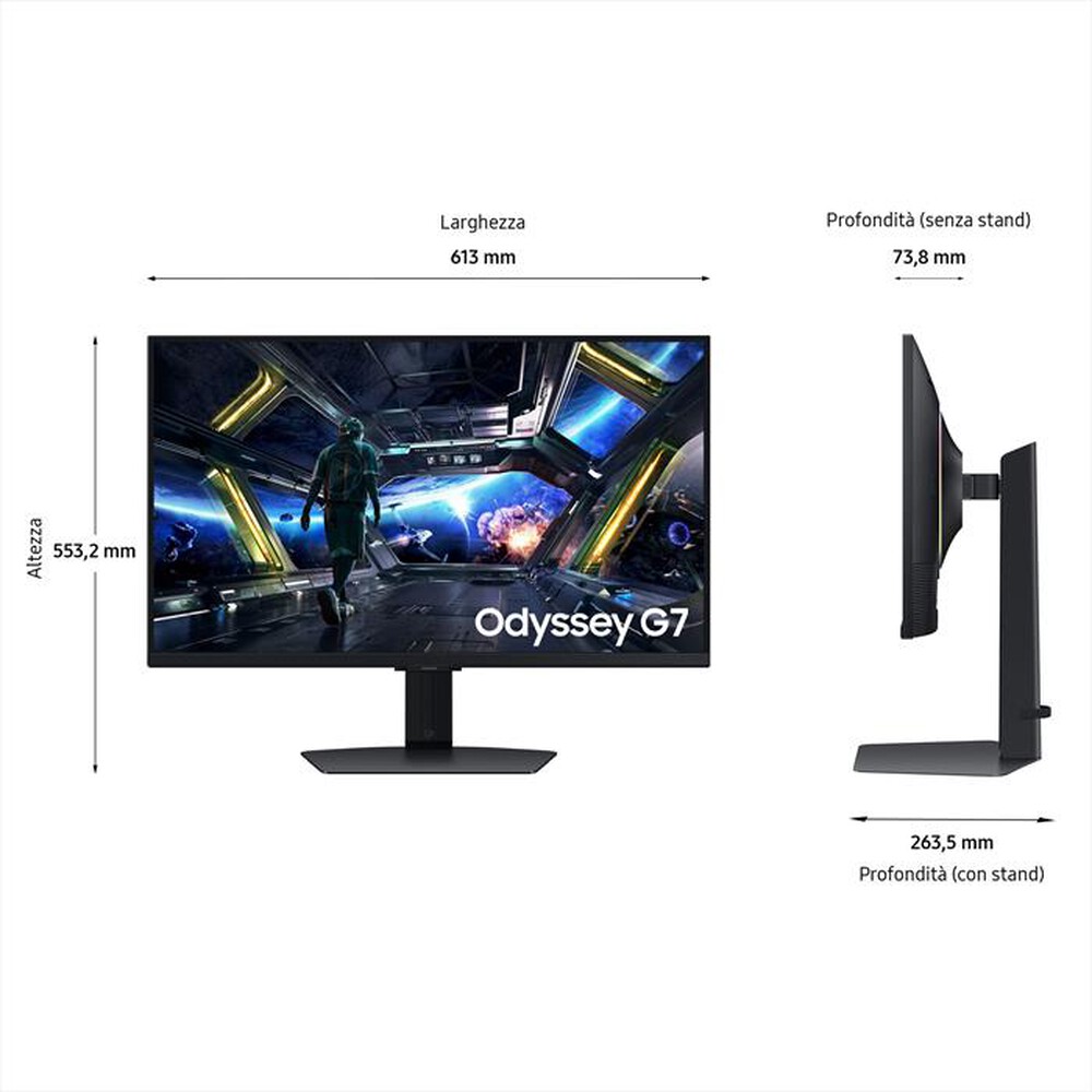 Immagine del prodotto SAMSUNG - MONITOR GAMING ODYSSEY G7 - G70D DA 27''-Black