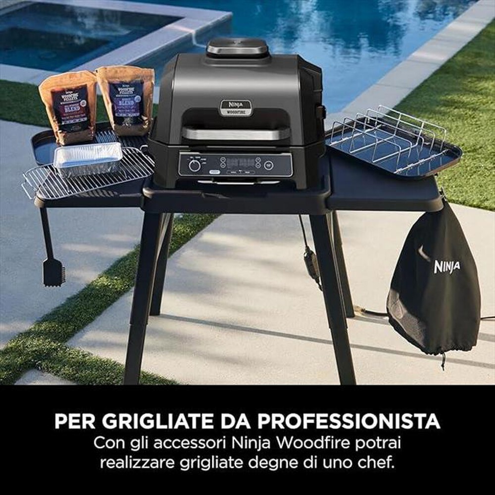 "NINJA - PIASTRA LISCIA PER BBQ ELETTRICO NINJA WOODFIRE XL-Nero"