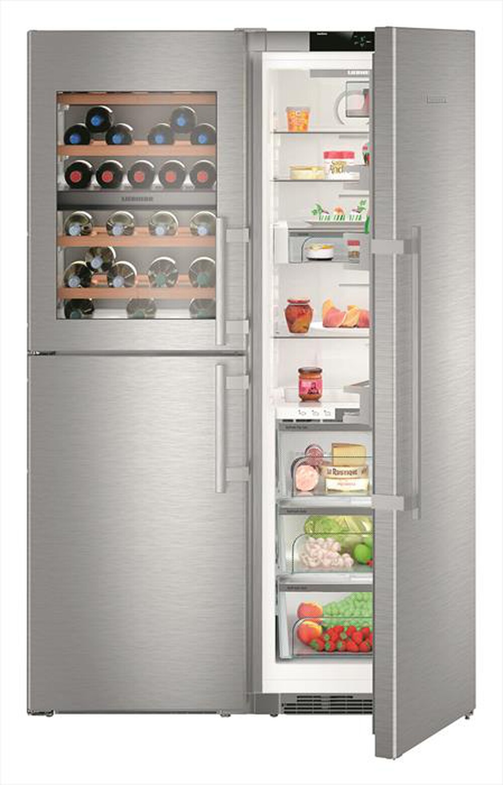 "LIEBHERR - Frigorifero side by side SBSES 8496-21 Classe D-Acciaio SmartSteel"