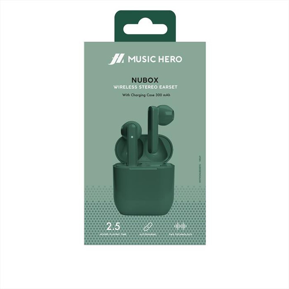 "SBS - Auricolare TWS MHTWSNUBOXBTG-Verde"