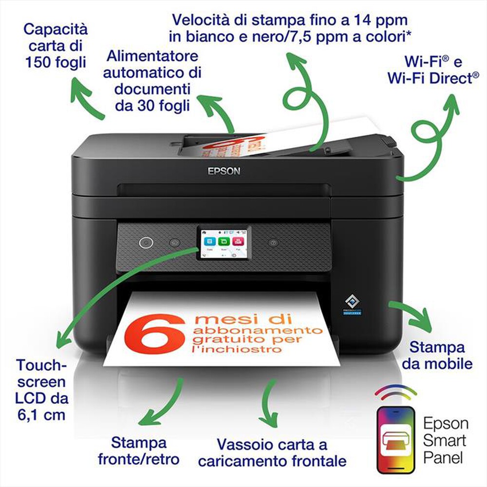 "EPSON - Multifunzione WORKFORCE WF-2960DWF"