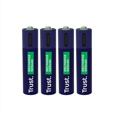 TRUST - USB-C RECHARGEABLE BATTERIES 4P - AAA-Black