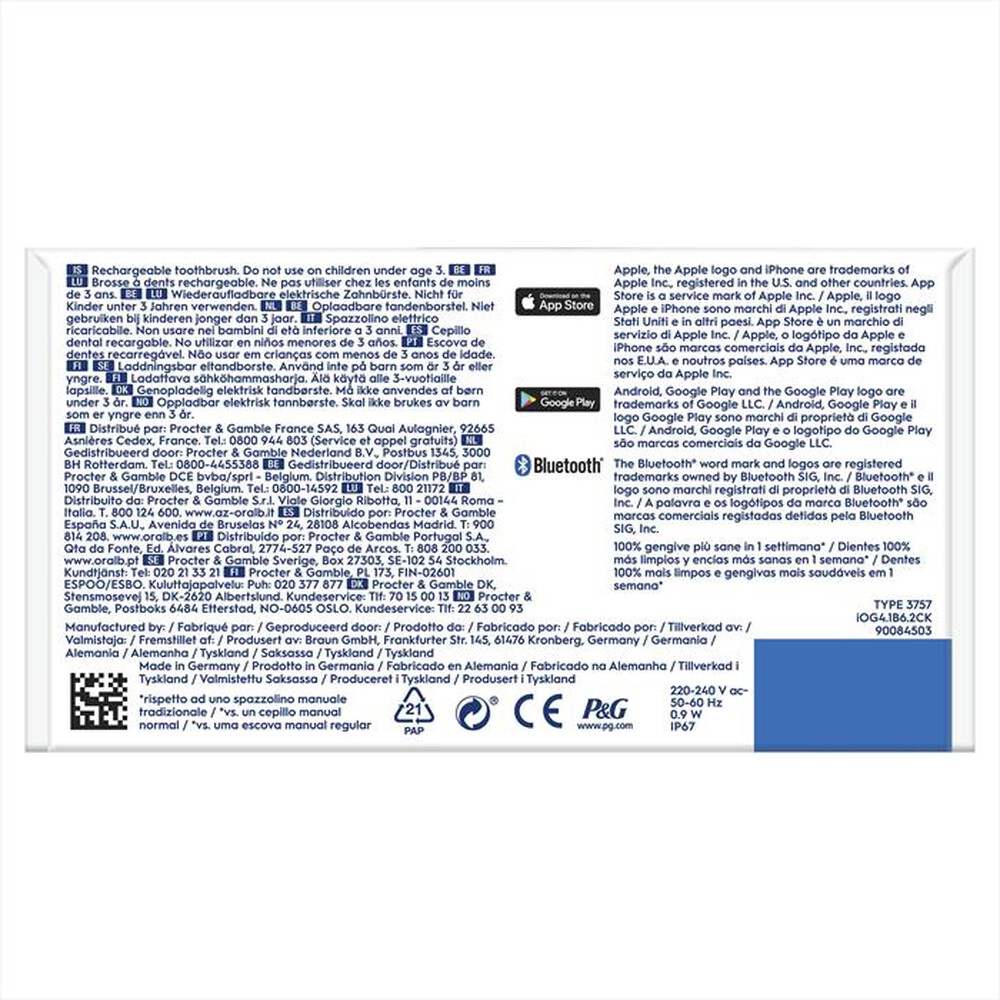 Immagine del prodotto ORAL-B - Spazzolino Elettrico Ricaricabile IO 4S-Nero