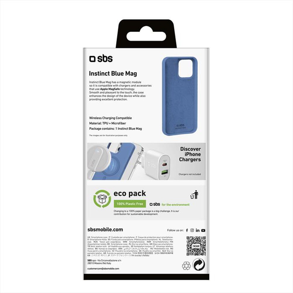 "SBS - Cover Instinct Mag iPhone 16 Pro TEINSTMAGIP1667PB-Blu"