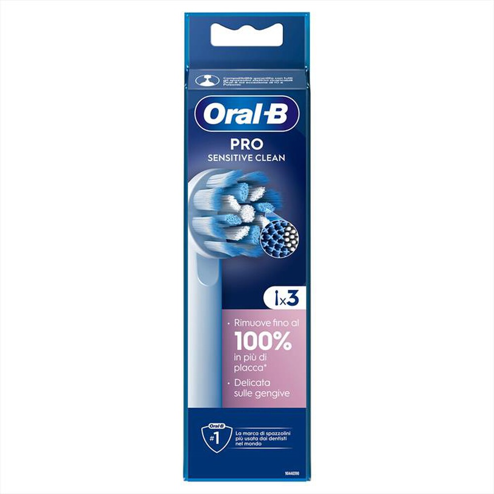 "ORAL-B - TESTINE PRO SENSITIVE CLEAN 3 TESTINE-BIANCO"