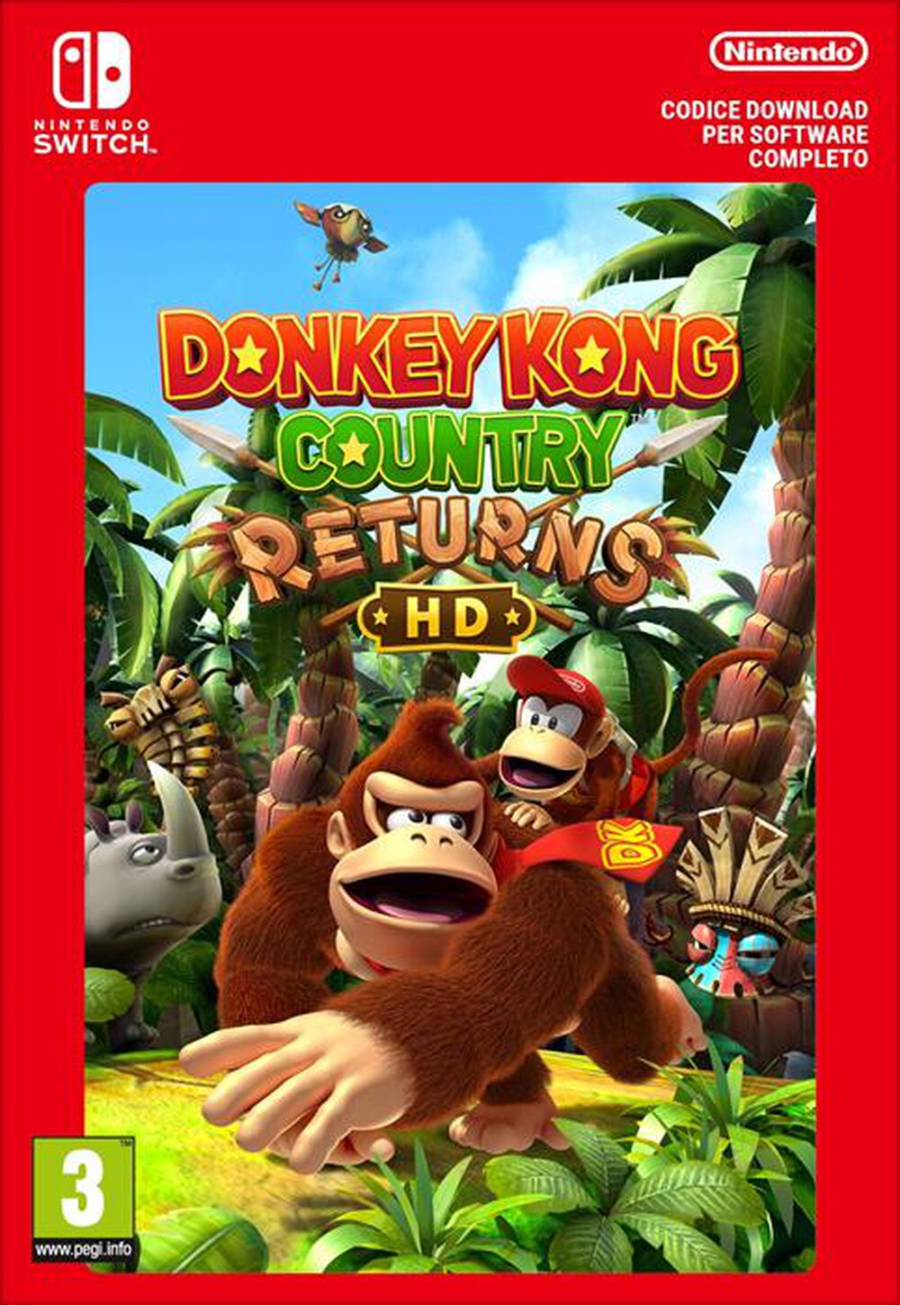 Immagine del prodotto NINTENDO - DONKEY KONG COUNTRY RETURNS HD - CODICE DOWNLOAD