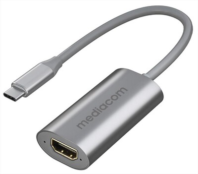 MEDIACOM - Adattatore USB-C TO HDMI MD-C306-Silver