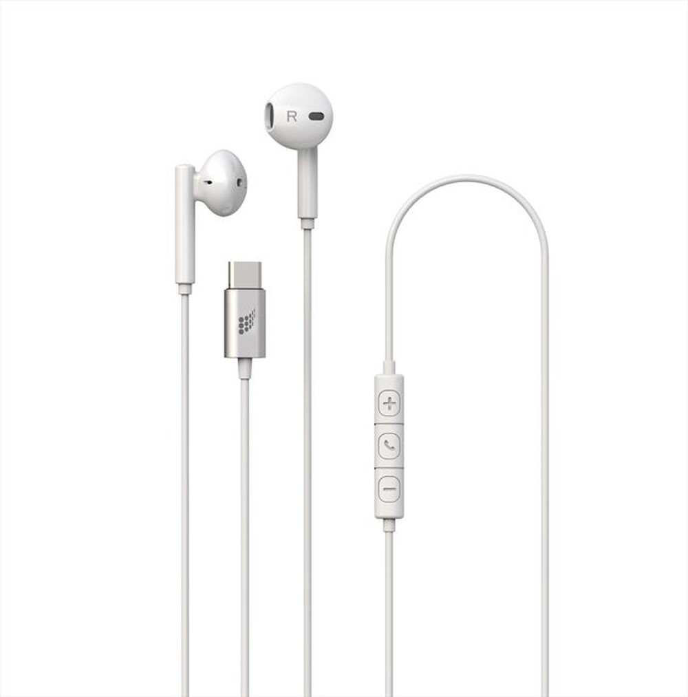 Immagine del prodotto TECHLIFE - Auricolari a filo USB-C con microfoni integrati-WHITE