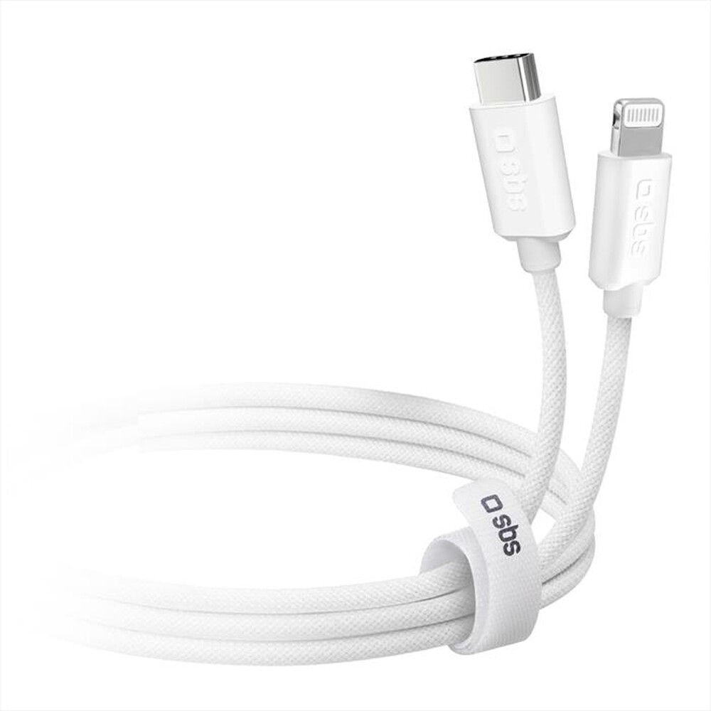 "SBS - Cavo tessuto type-C lightning TECABLETISSUETCLIGG-Bianco"