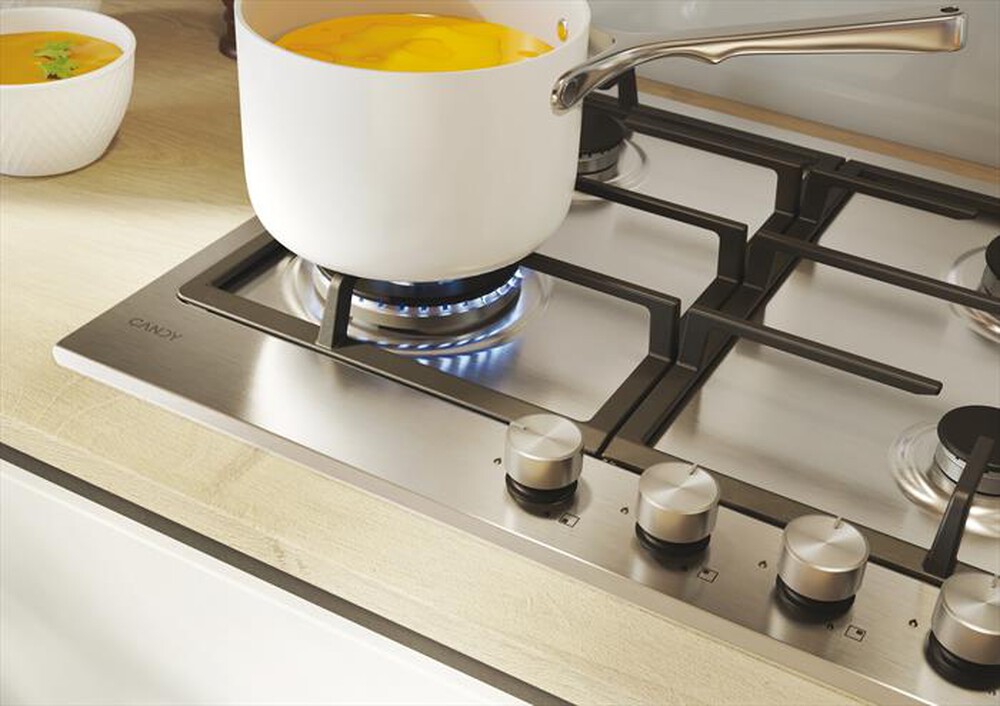Immagine del prodotto CANDY - Piano cottura gas CHG6BF4WTX 59,5 cm-Acciaio inox