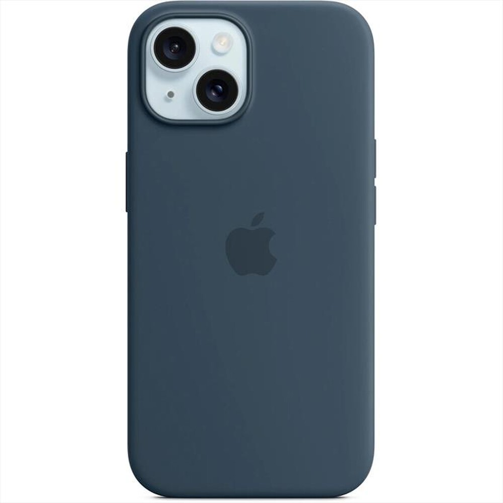 "APPLE - Custodia MagSafe silicone iPhone 15-Blu Tempesta"