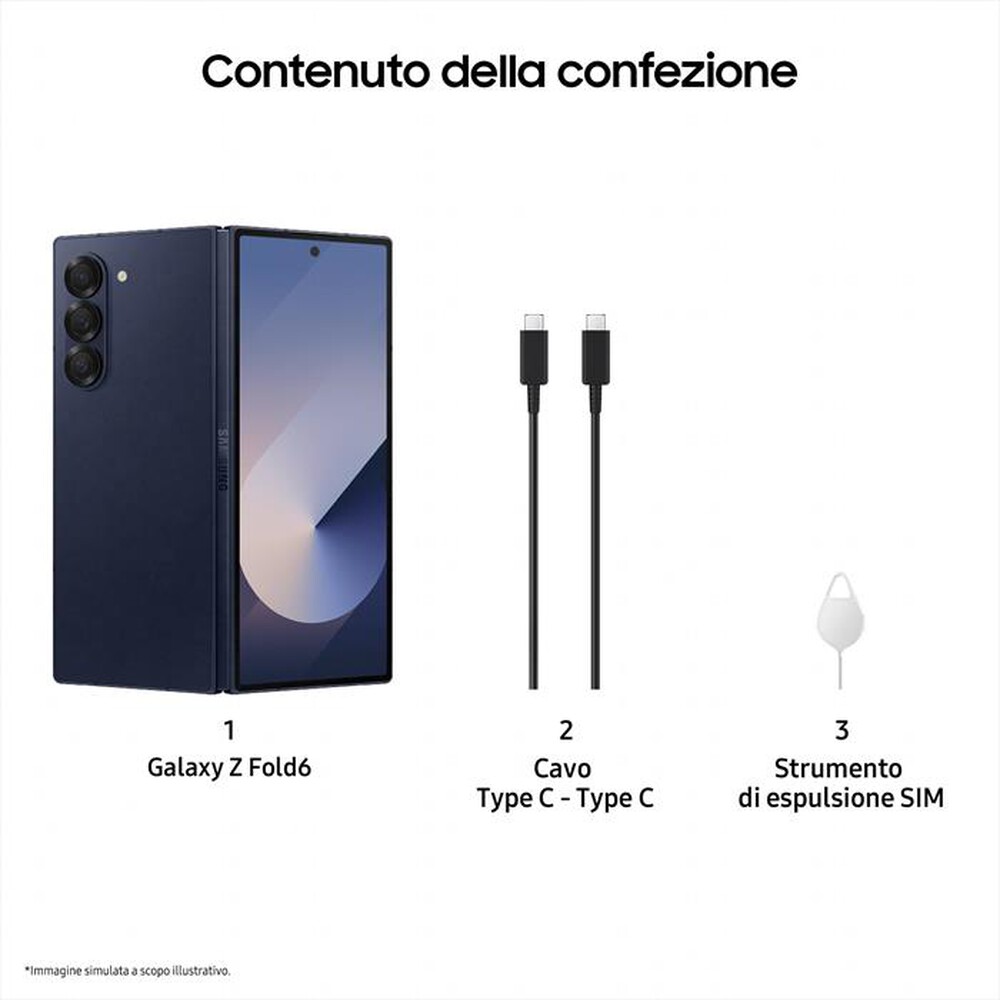 Immagine del prodotto SAMSUNG - Galaxy Z Fold6 12GB + 1TB-Navy