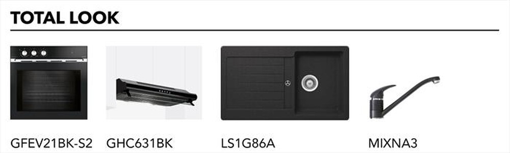 Immagine del prodotto GLEM GAS - Piano cottura a gas GV64BK 4 fuochi 60cm-nero