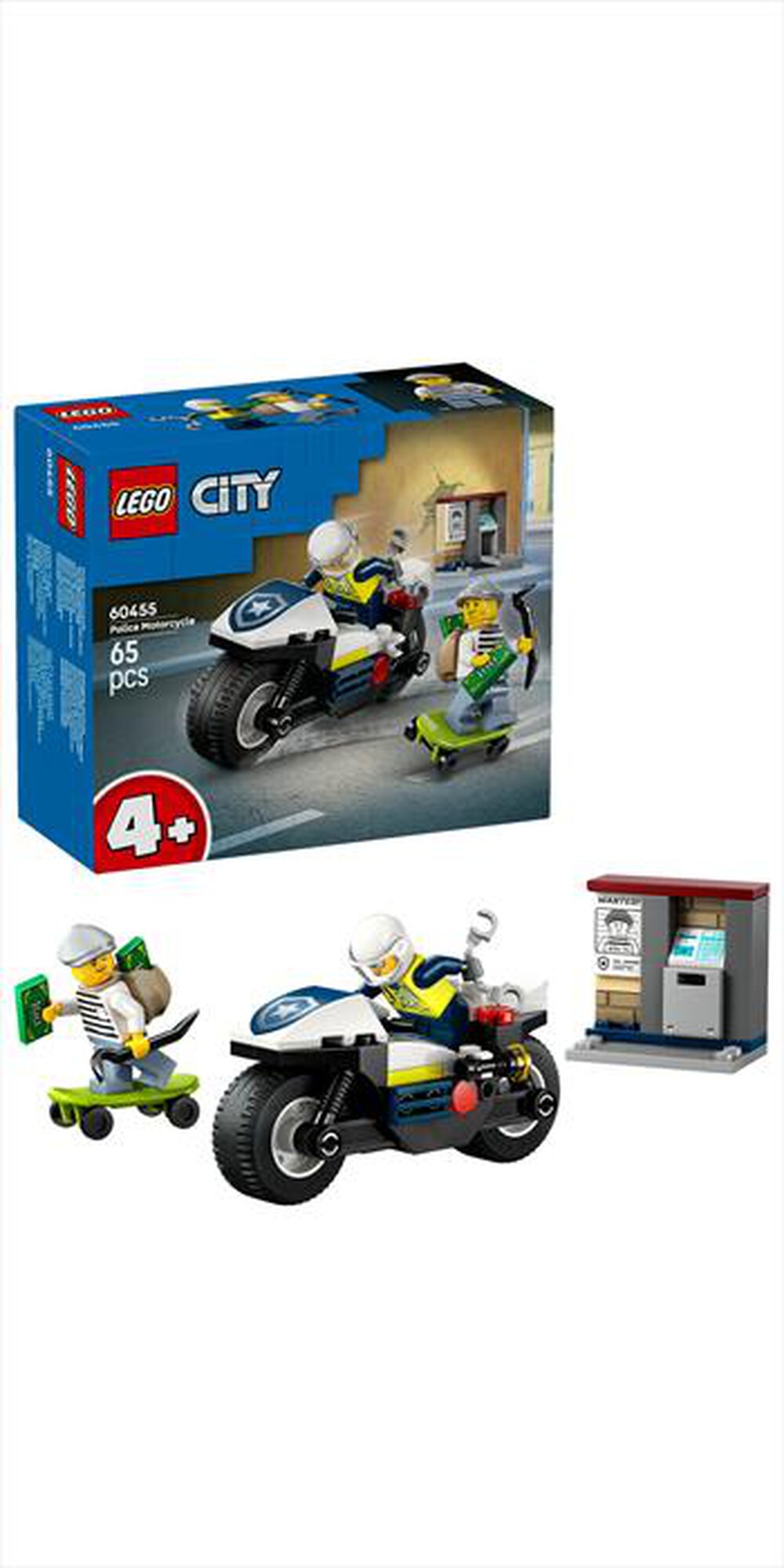 "LEGO - CITY Inseguimento della moto della Polizia - 60455"